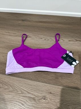 Lumi Colorblock Sports Bra in Fuchsia & Lavender - Discount Dance